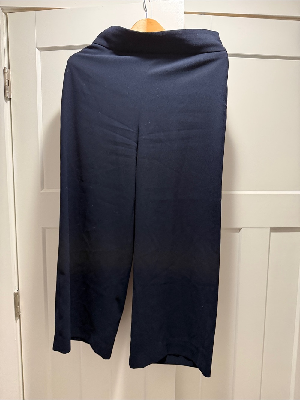 Zara Dark Navy Wide-Leg Women's Pants